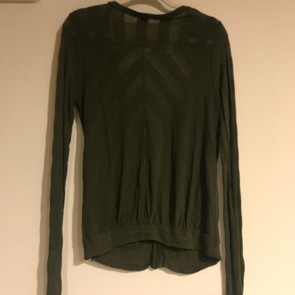 SPLENDID Olive Green Chevron Cardigan Sweater M - Picture 6 of 8